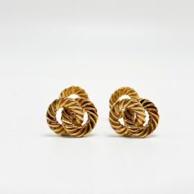 BOUTONS MANCHETTES VAN CLEEF & ARPELS VINTAGE OR 18K — photo 1