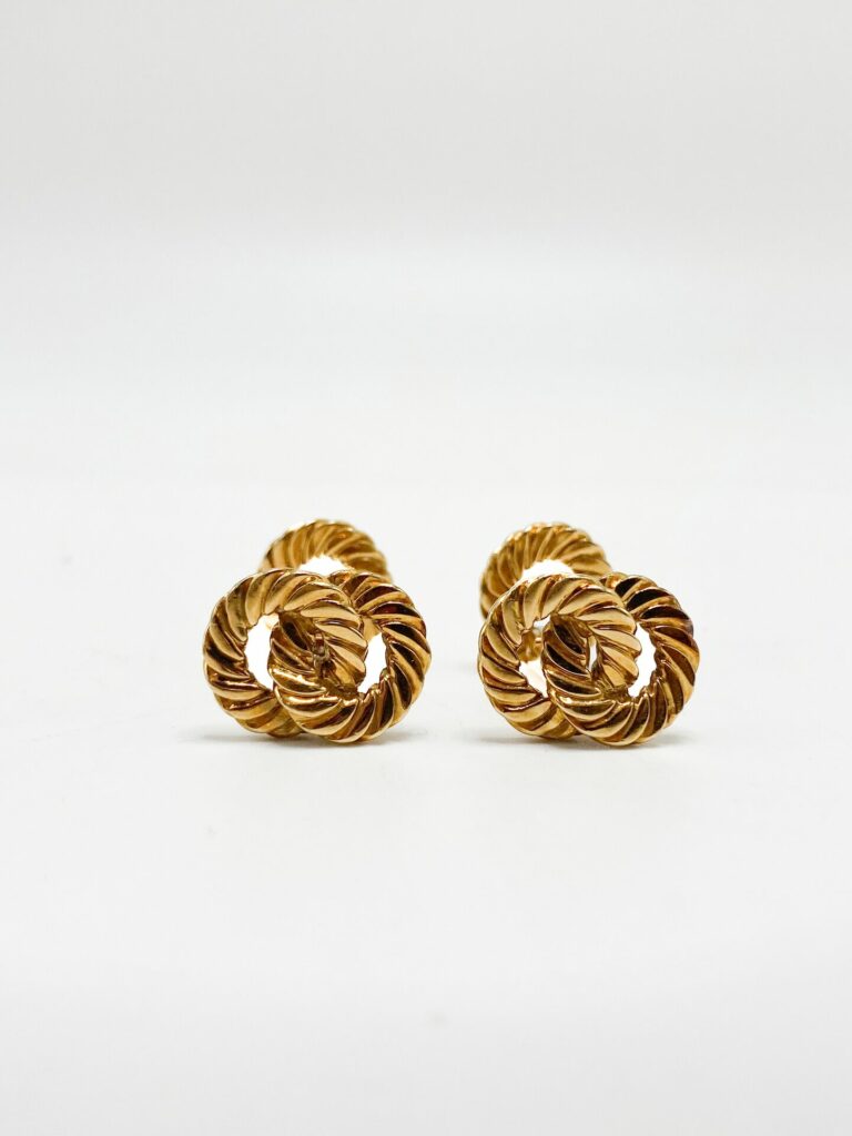 BOUTONS MANCHETTES VAN CLEEF & ARPELS VINTAGE OR 18K