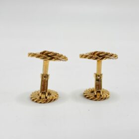 BOUTONS MANCHETTES VAN CLEEF & ARPELS VINTAGE OR 18K — photo 5