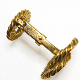 BOUTONS MANCHETTES VAN CLEEF & ARPELS VINTAGE OR 18K — photo 3