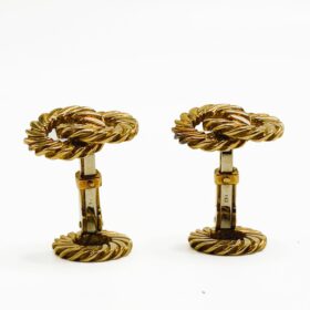 BOUTONS MANCHETTES VAN CLEEF & ARPELS VINTAGE OR 18K — photo 2