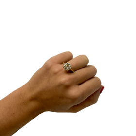 BAGUE OR 18K SOLITAIRE DIAMANT ENV. 4 CTS (T.55) — photo 6