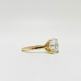 BAGUE OR 18K SOLITAIRE DIAMANT ENV. 4 CTS (T.55) — photo 3