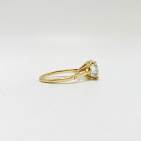 BAGUE OR 18K SOLITAIRE DIAMANT ENV. 4 CTS (T.55) — photo 4
