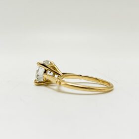 BAGUE OR 18K SOLITAIRE DIAMANT ENV. 4 CTS (T.55) — photo 5