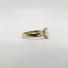 BAGUE OR 18K SOLITAIRE DIAMANT ENV. 1 CT (T.50) — photo 7
