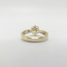 BAGUE OR 18K SOLITAIRE DIAMANT ENV. 1 CT (T.50) — photo 3