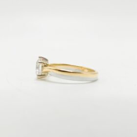 BAGUE OR 18K SOLITAIRE DIAMANT ENV. 1 CT (T.50) — photo 5