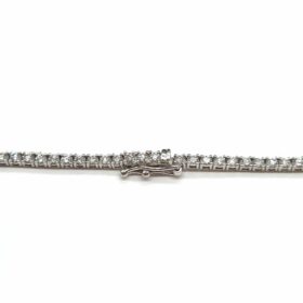 COLLIER RIVIERE EN CHUTE OR BLANC 18K ET DIAMANTS — photo 6