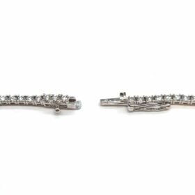 COLLIER RIVIERE EN CHUTE OR BLANC 18K ET DIAMANTS — photo 5