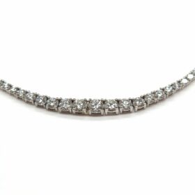 COLLIER RIVIERE EN CHUTE OR BLANC 18K ET DIAMANTS — photo 7