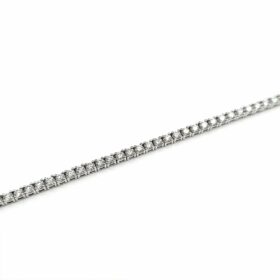 COLLIER RIVIERE EN CHUTE OR BLANC 18K ET DIAMANTS — photo 4