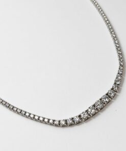 COLLIER RIVIERE OR 18K DIAMANTS ENV. 6 CTS