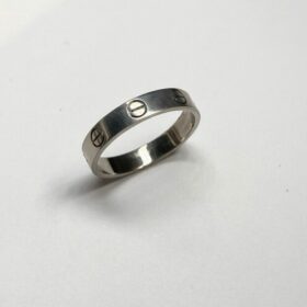 BAGUE CARTIER LOVE PM OR BLANC 18K (T.54) — photo 1