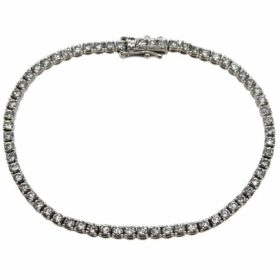 BRACELET RIVIERE OR 18K DIAMANTS ENV. 3,50 CTS (T.18) — photo 1