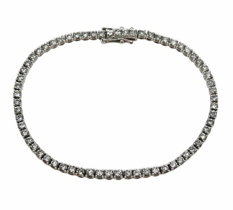 BRACELET RIVIERE OR 18K DIAMANTS ENV. 3,50 CTS (T.18)